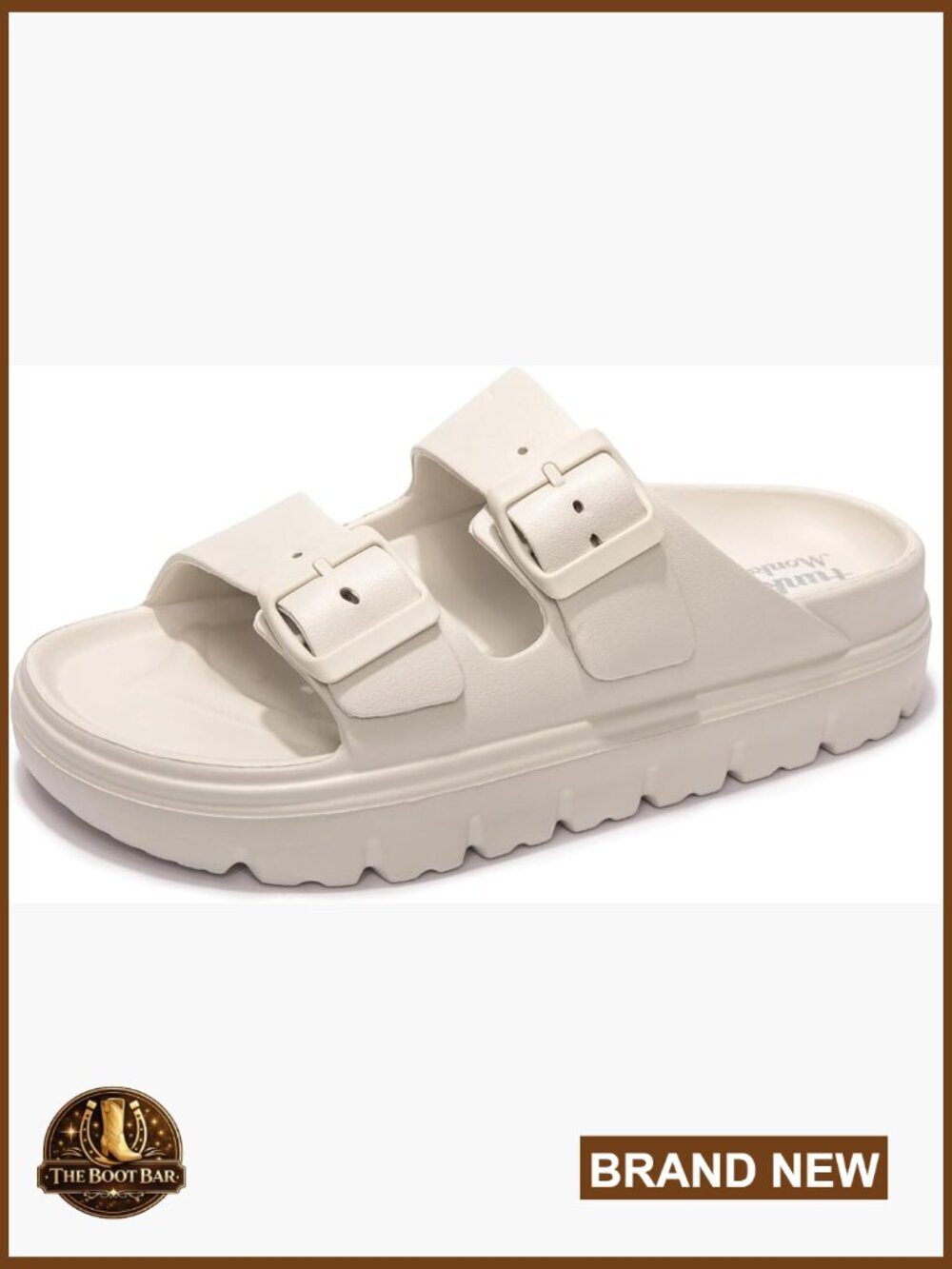 Adjustable Slide Sandals with Arch Support Platform Sole
